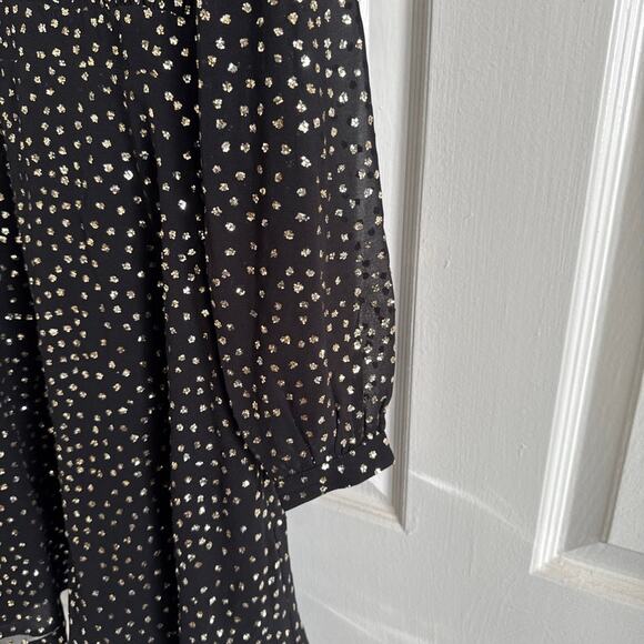 & Other Stories Little Black Sparkle Dress New Years Size 6 - Picture 5 of 6